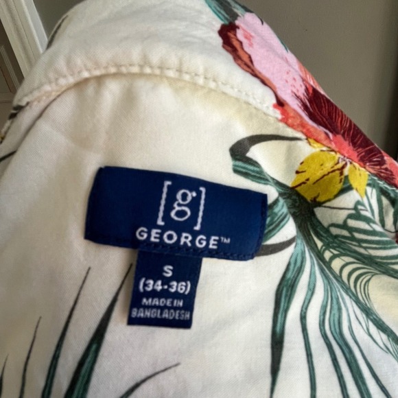 Men's Tropical Print Button Down Short Sleeve Shirt Hawaiian Resort Vacation - Picture 11 of 11